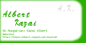 albert kazai business card